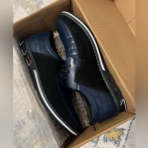 Gatsby Blue Leather Oxford Derby Shoes size 8.5